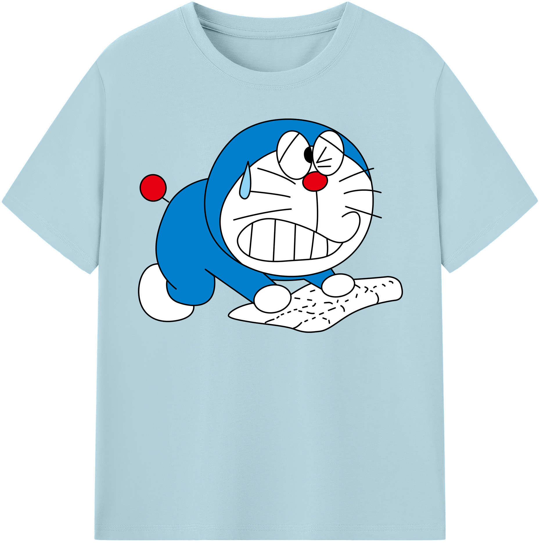 （画像用） ドラえもん Doraemon 綿100％半袖Tシャツ（フロントプリント）